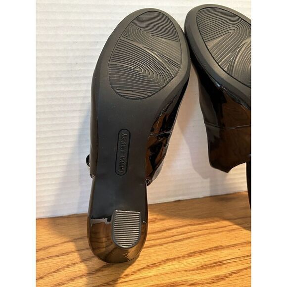 Laura Ashley Heels Womens 7M Faith Casual Slingback Pumps Black Faux Leather - Picture 9 of 11